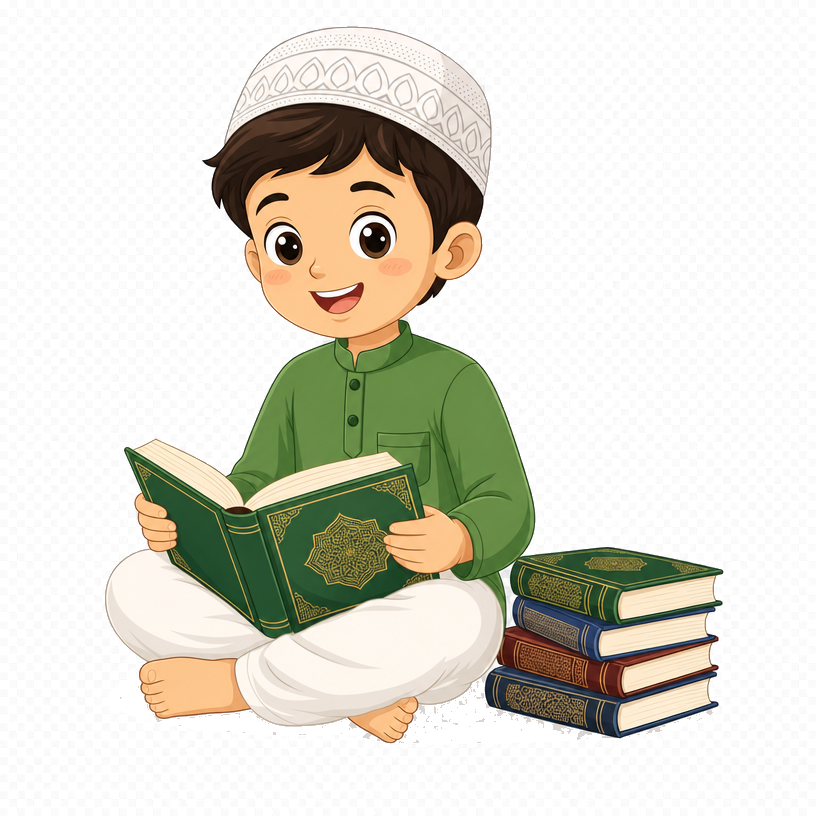 Child reading books