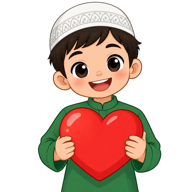 Child holding a heart
